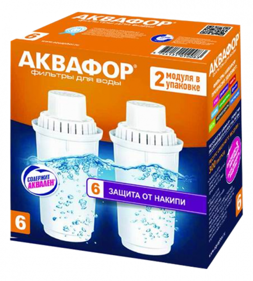 В6 (В100-6, 2 шт.) Аквафор модуль сменный умягчающий